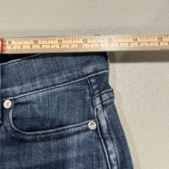 Ayr Jeans Women‎ 26 The Riser Medium Wash High Rise Skinny Jeans Raw Hem - Picture 7 of 14